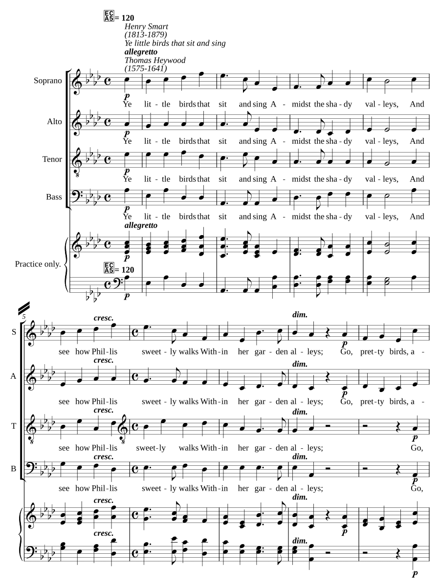 Вы, маленькие птицы, которые сидите и поете (Ye little birds that sit and sing)