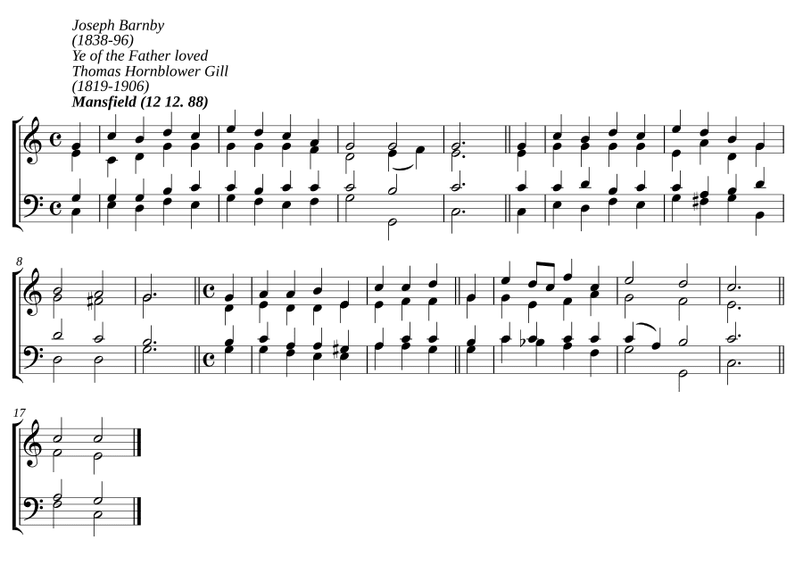 Вы, возлюбленные Отцом (Ye of the father loved)